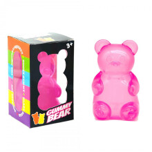 (pink) Stress Relief Squeeze Toy Bear Maltose Slow Rebound Creative Fidget Toy Memory Foam Kids Adults Decompression Small