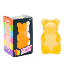 (yellow) Stress Relief Squeeze Toy Bear Maltose Slow Rebound Creative Fidget Toy Memory Foam Kids Adults Decompression Small