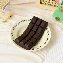 (pink) Fake Chocolate Block Stress Relief Slow Rising Squishy Toy Decompression Toy Creative Gift for Kids and Adults 1 Pack