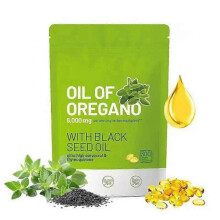 (300 Capsules) Oil of Oregano Black seed oil 6000mg Nutrition Gels & Chews 180/300 Count Nutrition Gels Chews Żuciaki odżywcze