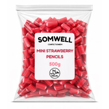 Somwell - Halal Mini Strawberry Pencils 500g