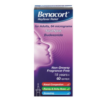 BENACORT Nasal Spray (1x 10ml), Budesonide Nasal Spray with 24-Hour Hay Fever Relief, Alcohol Free
