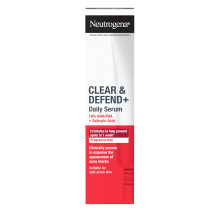 Neutrogena Clear & Defend+ Daily Serum (1x 30ml), Refining and Clearing Face Serum with Salicylic A