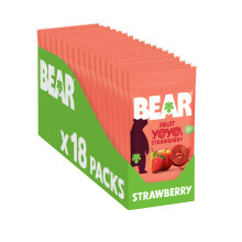 BEAR Fruit Yoyos Strawberry 20g (Pack of 18)