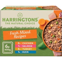 Harringtons Complete Wet Tray Grain Free Hypoallergenic Adult Dog Food Mixed Pack 6x400g - Chicken,