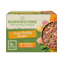 Harringtons Complete Wet Tray Grain Free Hypoallergenic Adult Dog Food Poultry Pack 6x400g - Turkey