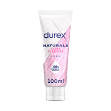 Durex Natural Extra Sensitive Water-Based Lube 100 ml, Intimate Gel Aloe Vera, Non-Sticky, Ph Frien