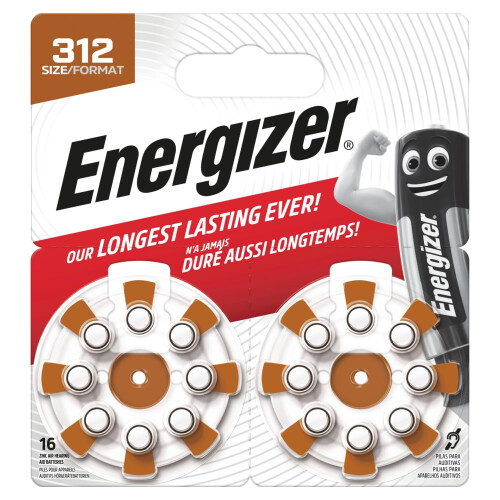 Energizer Energizer Hearing Aid Batteries Size 312 (16 Pack)