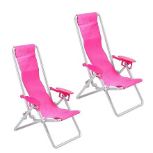 2 Pcs Folding Recliner Outdoor Chairs Outdoor Birthday Present Seaside Plastic Outdoor Playsets Beach