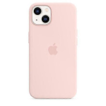 (Chalk Pink) Étui en silicone compatible MagSafe pour iPhone 13 Mini