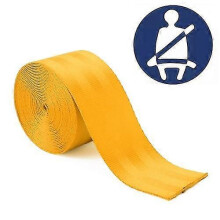 (Yellow) Harnais de sécurité de course en polyester modifié pour voiture, longueur : 3,6 m