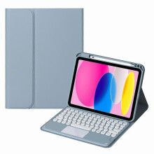 (Blue) Kompatible iPad 10. Generation 10,9 Zoll (2022) SA-10C Bluetooth-Touch-Tastatur-Leder-Tablet-Hülle