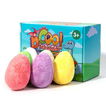 Dinosaur Egg Bath Bombs Set with Surprise Toys, 6-Pack Kids Bath Fizzies, Multi-Color Bath Salts for Relaxation