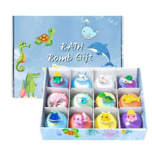 (A) Kids Ocean Bath Bombs Set with Surprise Toys Inside, Bath Salt Balls, Bath Toys for Boys Girls Gift