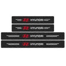 Motor Vehicle Parts for Hyundai I10 I20 I30 I40 Ix20 Ix35 Tucson Ioniq5 Solaris Accent Car Sill Scuff Plate Decor Carbon Fiber Waterproof Stickers