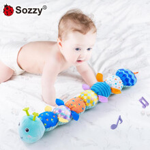 (blue) Jucarie de plus 3-in-1 Musical Caterpillar Toy, Pink, 50cm, Infant Sensory Development Soothing Plush Doll