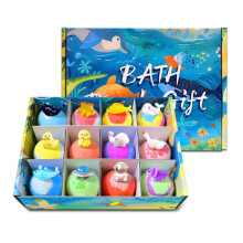 (B) Kids Ocean Bath Bombs Set with Surprise Toys Inside, Bath Salt Balls, Bath Toys for Boys Girls Gift