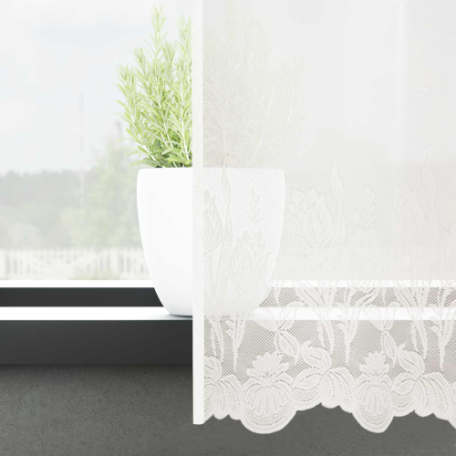 VidaXL vidaXL Lace Curtain with Curtains White 1200 x 140 cm Polyester 2