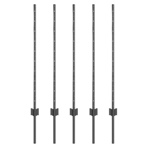 VidaXL vidaXL Eingebetteter Zaunpfosten 5 Stk. Grau 140 cm 1
