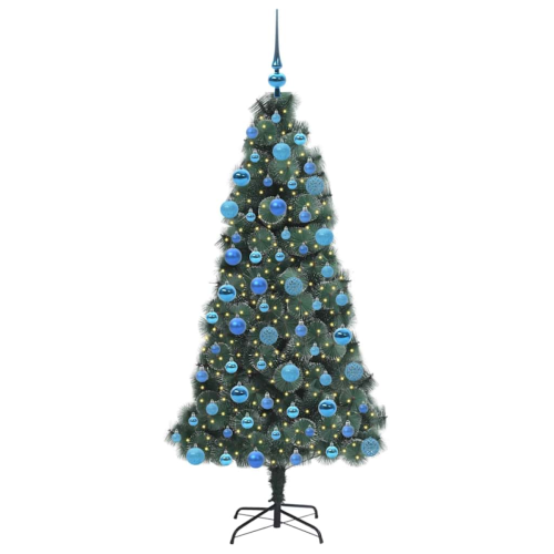 VidaXL vidaXL Artificial Pre-lit Christmas Tree with Ball Set Green 180 cm 2