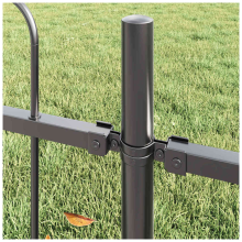 vidaXL Garden Fence 2 pcs Grey 3.4 x 0.8 m Powder-coated Steel