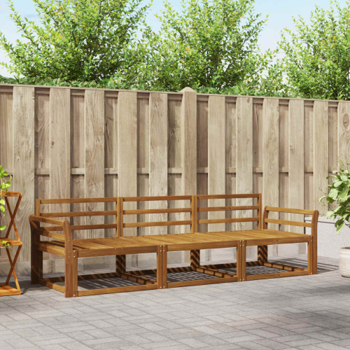 VidaXL vidaXL Outdoor Sofa Set 3 pcs Natural Solid Acacia Wood 1