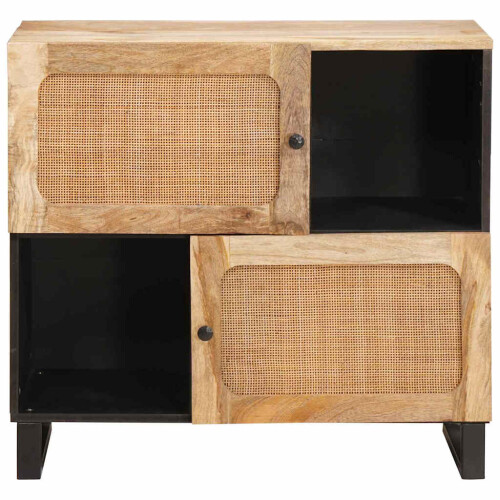 VidaXL vidaXL Sideboard with Storage Brown 80 x 33 x 75 cm Solid Mango Wood 2