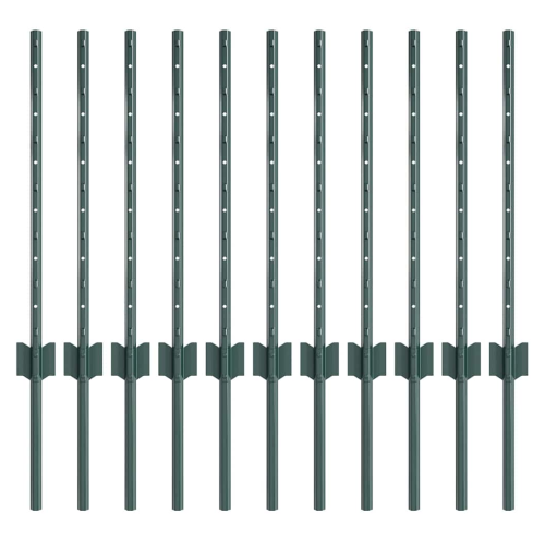 VidaXL vidaXL Eingebetteter Zaunpfosten 11 Stk. Grün 100 cm 1