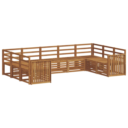 VidaXL vidaXL Outdoor-Sofagarnitur 9 stk. Natur 2