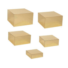 2025 5x Buffet Riser Acrylic Cube Display Riser,5 Sided Nesting Riser Food Riser for Buffet Table for Birthday Party Collectibles