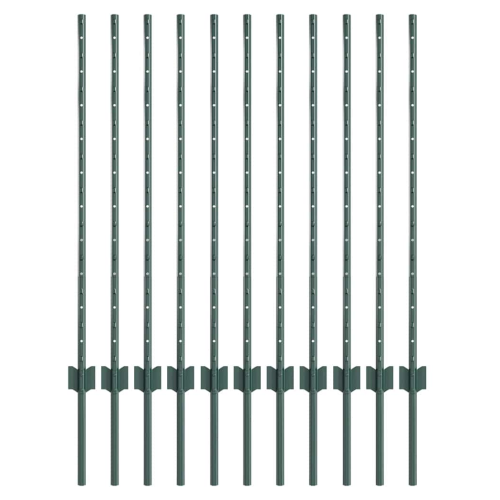 VidaXL vidaXL Eingebetteter Zaunpfosten 11 Stk. Grün 140 cm 1