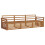 VidaXL vidaXL Outdoor Sofa Set 3 pcs Natural Solid Acacia Wood 2