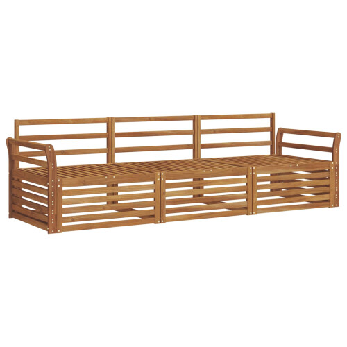 VidaXL vidaXL Outdoor Sofa Set 3 pcs Natural Solid Acacia Wood 1