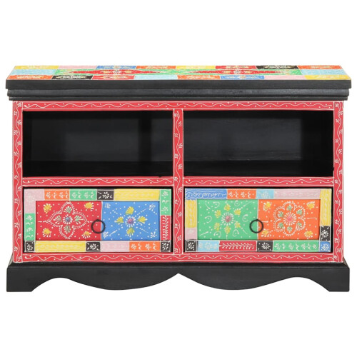 VidaXL vidaXL TV Cabinet Multicolour 80 x 35 x 50 cm Solid Mango Wood 1