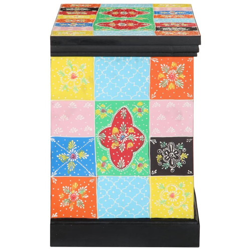 VidaXL vidaXL TV Cabinet Multicolour 80 x 35 x 50 cm Solid Mango Wood 2