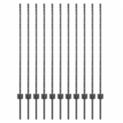 VidaXL vidaXL Eingebetteter Zaunpfosten 11 Stk. Grau 160 cm 1
