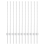VidaXL vidaXL Eingebetteter Zaunpfosten 11 Stk. Silber 140 cm 2