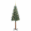 VidaXL vidaXL Slim Christmas Tree Green 150 cm PVC and Solid Pine wood 4