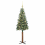 VidaXL vidaXL Slim Christmas Tree Green 150 cm PVC and Solid Pine wood 3