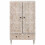 VidaXL vidaXL High Board with Door White 60 x 33.5 x 100 cm Solid Mango Wood 3
