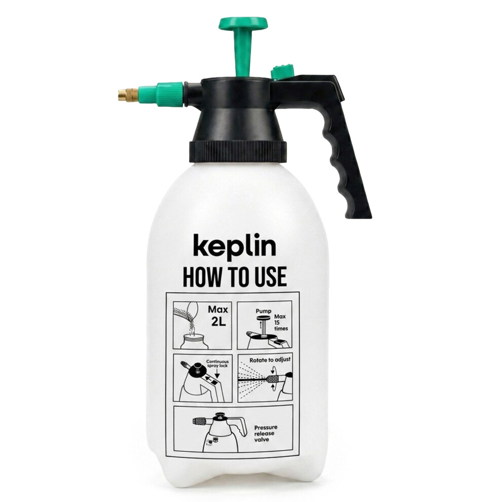 Keplin 5L Pump-Action Pressure Sprayer With Plastic Lance For Gardening - White / 31Cm - Image 4