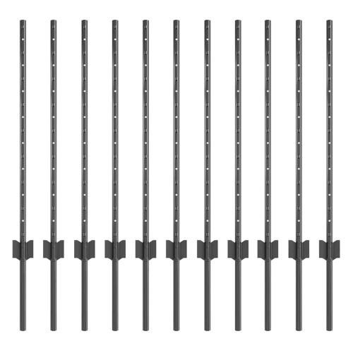 VidaXL vidaXL Eingebetteter Zaunpfosten 11 Stk. Grau 120 cm 1