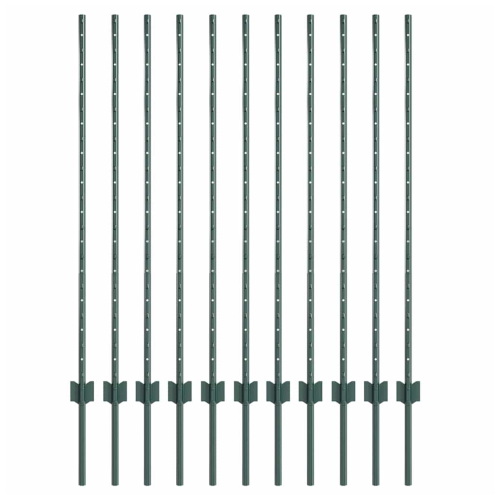 VidaXL vidaXL Eingebetteter Zaunpfosten 11 Stk. Grün 160 cm 1