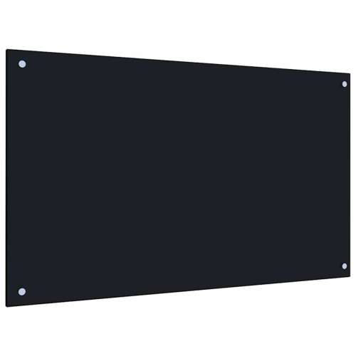 VidaXL vidaXL Kitchen Backsplash 2 pcs Black 100 x 60 cm Tempered Glass 2