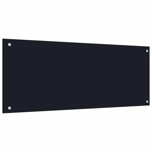 VidaXL vidaXL Kitchen Backsplash 2 pcs Black 100 x 40 cm Tempered Glass 2