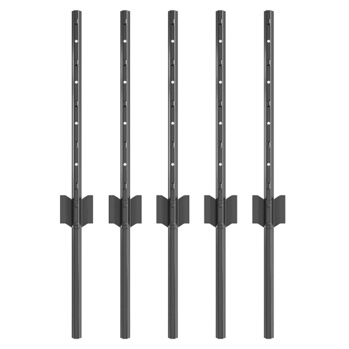 VidaXL vidaXL Eingebetteter Zaunpfosten 5 Stk. Grau 80 cm 1