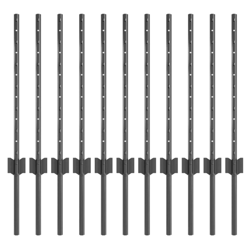 VidaXL vidaXL Eingebetteter Zaunpfosten 11 Stk. Grau 100 cm 1
