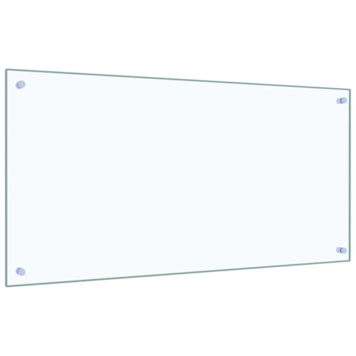 VidaXL vidaXL Kitchen Backsplash 2 pcs Transparent 100 x 50 cm Tempered Glass 2