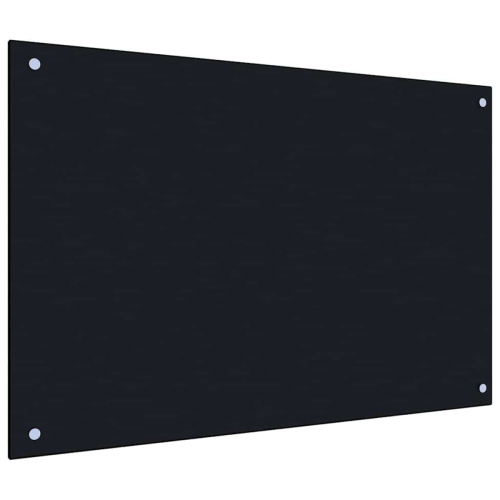 VidaXL vidaXL Kitchen Backsplash 2 pcs Black 90 x 50 cm Tempered Glass 2