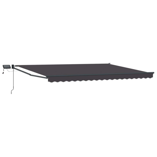 VidaXL vidaXL Manual Retractable Awning with LEDs Anthracite 4 x 3 m 1